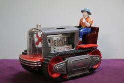 TN Japan Lited  Piston Action Tractor Toy 