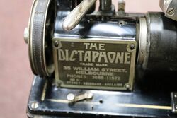 The Dictaphone Antique Dictating Machine Wax Recorder 