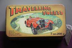 A Vintage Traveling Sweets Pictorial Tin.