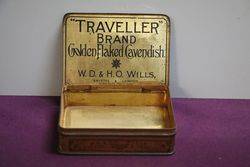 Traveller Brand Golden Flaked Cavendish Tobacco Tin 