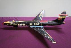 US Air Force BK02VF Tin Bomber Airplane Friction Litho Tin Toy 