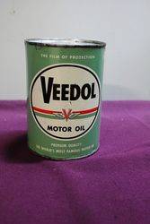 Unopened Veedol  Quart  US  Motor Oil Tin