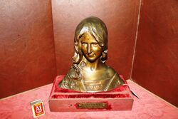 VENITIENNE Art Nouveau Bronze Bust by Delagrange