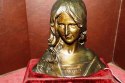VENITIENNE Art Nouveau Bronze Bust by Delagrange