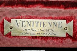 VENITIENNE Art Nouveau Bronze Bust by Delagrange