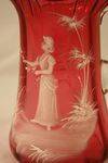 Victorian Ruby Mary Gregory Jug