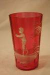 Victorian Ruby Mary Gregory Tumbler