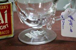 Victorian Thumb Cut Glass Custard Cup 