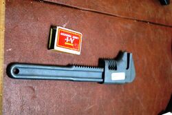 Vintage 11in Herbrand Adjustable Wrench.