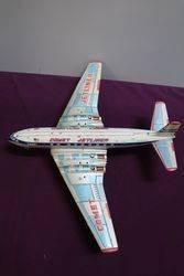 Vintage 1950and39s De Havilland Comet Jetliner Lithographed Friction Powered Toy