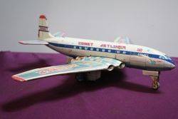 Vintage 1950and39s De Havilland Comet Jetliner Lithographed Friction Powered Toy