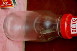 Vintage 1 litre Oil Bottle with Genuine Shell X100 Plastic Top
