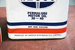 Vintage AMOC Permalube Motor Oil 3040 1gal Tin