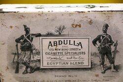 Vintage Abdulla Cigarette Tin Paper Label 