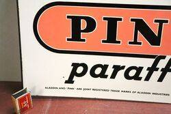 Vintage Aladdin Pink Paraffin Double Sided Enamel Sign