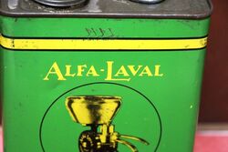 Vintage AlfaLaval Separator Oil 12 gallon Tin