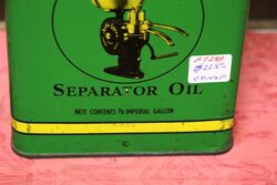 Vintage AlfaLaval Separator Oil 12 gallon Tin