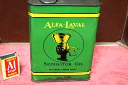 Vintage AlfaLaval Separator Oil 12 gallon Tin