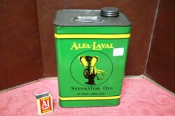 Vintage AlfaLaval Separator Oil Pictorial 1gal Tin