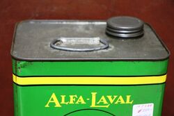 Vintage AlfaLaval Separator Oil Pictorial 1gal Tin