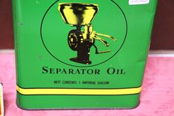 Vintage AlfaLaval Separator Oil Pictorial 1gal Tin
