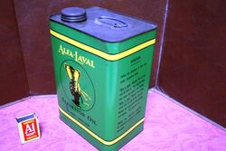 Vintage AlfaLaval Separator Oil Pictorial 1gal Tin