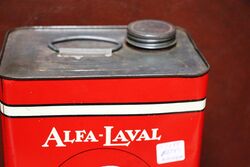 Vintage AlfaLaval Vacuum Pump Oil Pictorial 1gal Tin