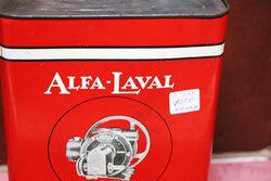Vintage AlfaLaval Vacuum Pump Oil Pictorial 1gal Tin