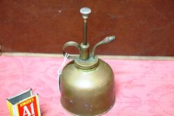 Vintage All Brass Button Pump OilerSprayer