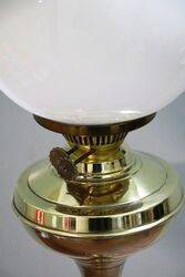 Vintage All Brass Double Burner Oil Lamp 