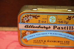 Vintage Allenburys Pastilles 2oz Tin