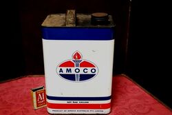 Vintage Amoco One Gallon Oil Tin.