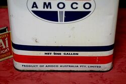 Vintage Amoco One Gallon Oil Tin