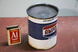 Vintage Ampol 1lb Grease Tin