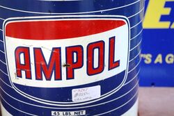 Vintage Ampol 45lbs Medium Grease Drum