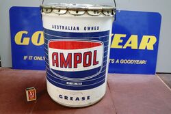 Vintage Ampol 45lbs Medium Grease Drum