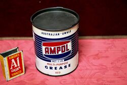 Vintage Ampol Multi-Purpose Red Grease 1lb Tin