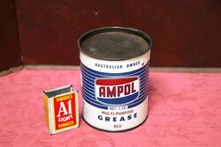 Vintage Ampol MultiPurpose Red Grease 1lb Tin