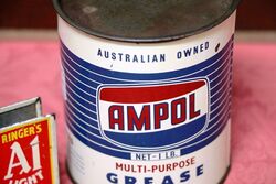 Vintage Ampol MultiPurpose Red Grease 1lb Tin