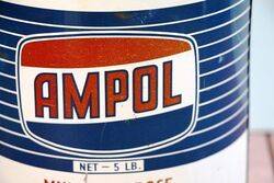 Vintage Ampol MultiPurpose Red Grease 5 lb Tin