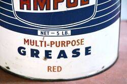 Vintage Ampol MultiPurpose Red Grease 5 lb Tin