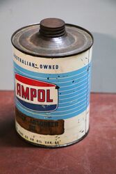 Vintage Ampol Shock Absorber Oil 1 Quart Can