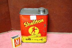 Vintage Aust Shelltox Pictorial 32 oz Tin