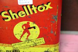 Vintage Aust Shelltox Pictorial 32 oz Tin