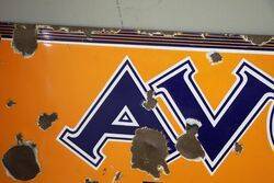 Vintage Avon Tyres Enamel Adv Sign 