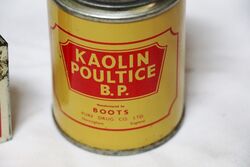 Vintage BOOTS Kaolin Poultice BP Unopened Tin