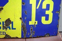 Vintage BP Commercial Guaranteed Enamel Adv Sign 