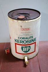 Vintage BP Coralite Kerosine 5 gallon Drum.
