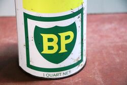 Vintage BP Motor Oil 1 quart Can with contents