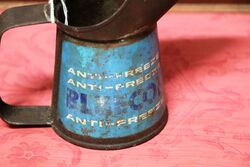 Vintage Bluecol AntiFreeze Half Pint JugPourer